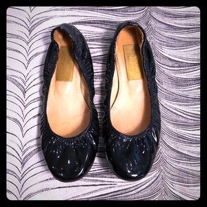 Lanvin Black Patent Leather Flats